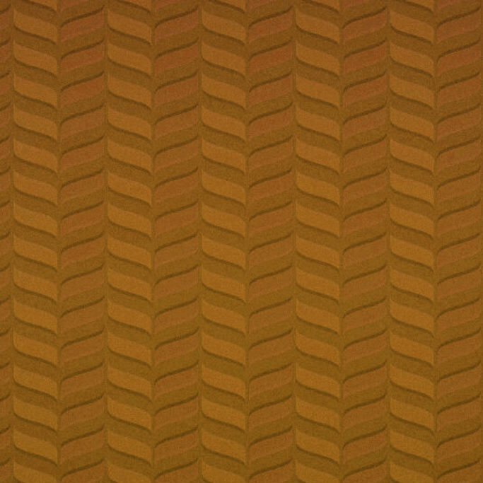 A textured, brown fabric with a repetitive, herringbone-like pattern.